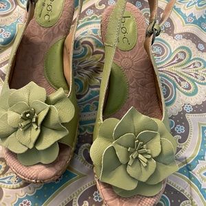 b.o.c Flowered cork wedge